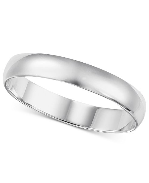 Macy's Wedding Band (4mm) in 14k White Gold & Reviews Rings Jewelry