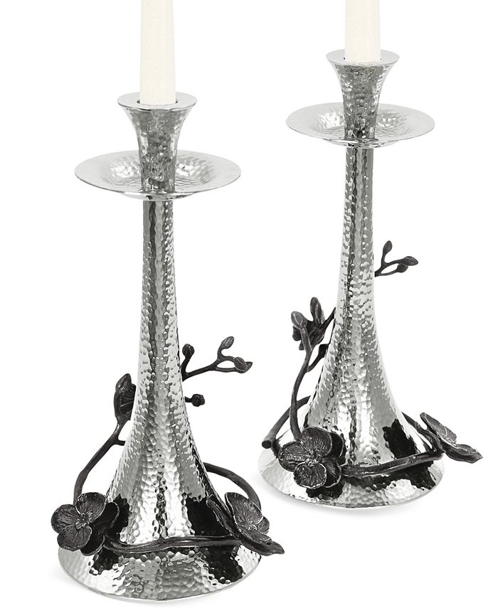Michael Aram - Candle Holders, Set of 2 Black Orchid