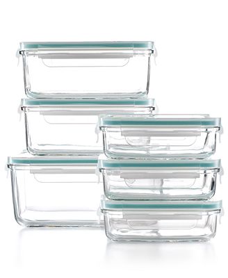 Martha Stewart Collection 12 Piece Glass Food Storage Container Set, Created for Macy's