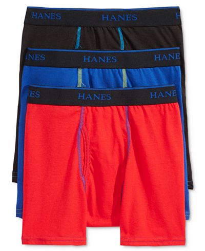 Hanes 3-Pk. Boxer Briefs, Little Boys (2-7) & Big Boys (8-20)