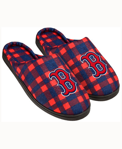 Forever Collectibles Boston Red Sox Flannel Slide Slippers