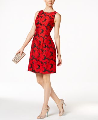 Tommy Hilfiger Floral-Jacquard Dress - Dresses - Women - Macy's