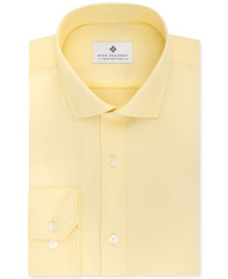 Ryan Seacrest Distinction Men's Slim-Fit Non-Iron Yellow Dress Shirt,  Created for Macy's - Macy's