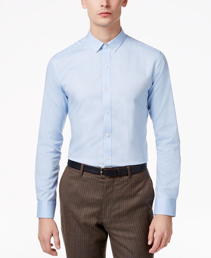 Bar III Slim-Fit Light Blue Oxford Dress Shirt, Created for Macy's - Macy's