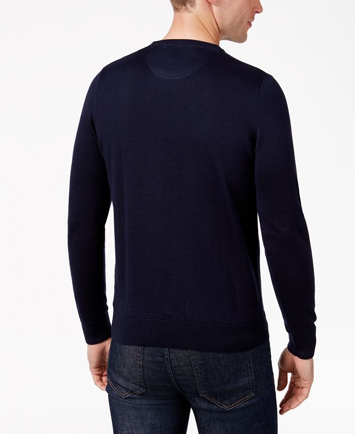 Lacoste Men's Textured Crew-Neck Sweater - Macy's
