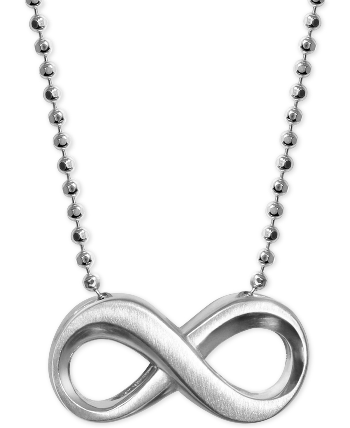 Infinity Pendant Necklace in Sterling Silver - Silver