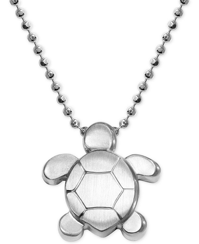 Alex Woo - Turtle Pendant Necklace in Sterling Silver