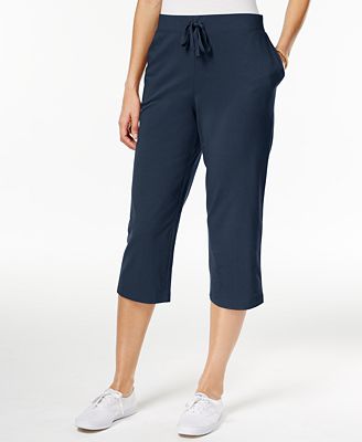 Karen Scott Pull-On Knit Capri Pants, Created for Macy's - Pants ...