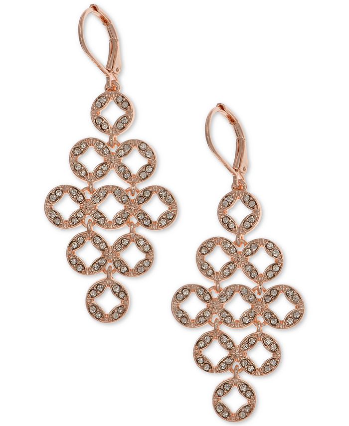 Anne Klein Pavé Chandelier Earrings Macy's