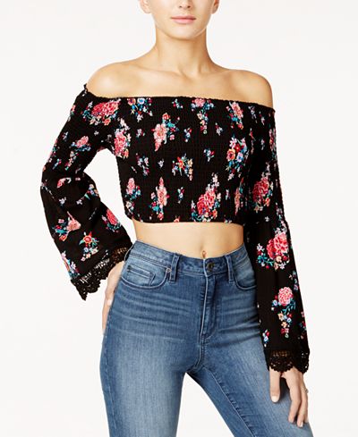 American Rag Off-The-Shoulder Crop Top, Only at Macy's