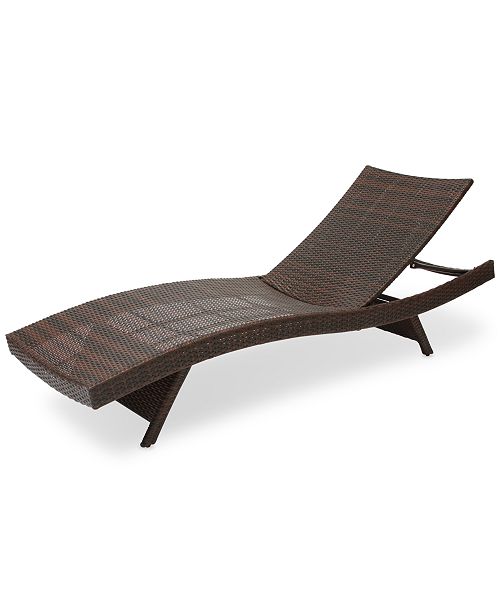 Noble House Aldin Chaise Lounge & Reviews Furniture Macy's