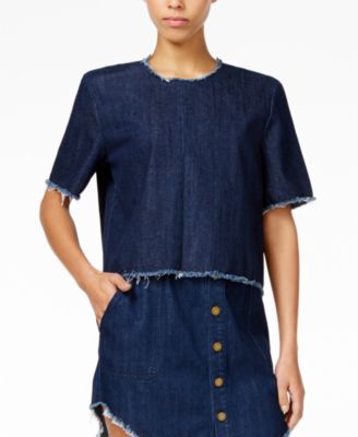 RACHEL Rachel Roy - Denim Top, Only at Macy's