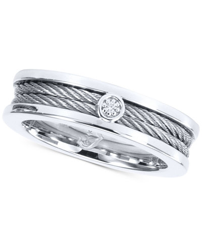 Charriol Diamond Accent Ring in Stainless Steel
