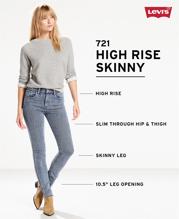 Levi's 721 Vintage High-Rise Skinny Jeans & Reviews - Jeans - Women ...