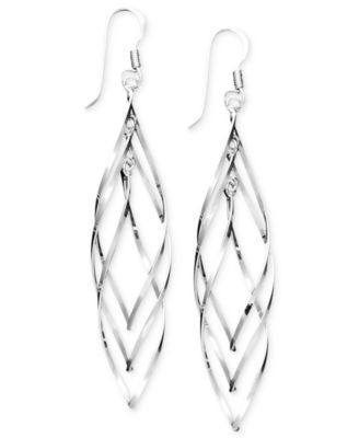 Unwritten - Sterling Silver Earrings, Multi Spiral Drop