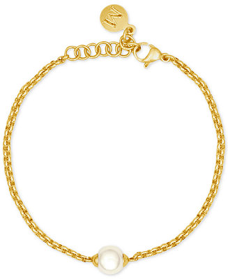 Majorica Gold-Tone Imitation Pearl Bracelet - Macy's