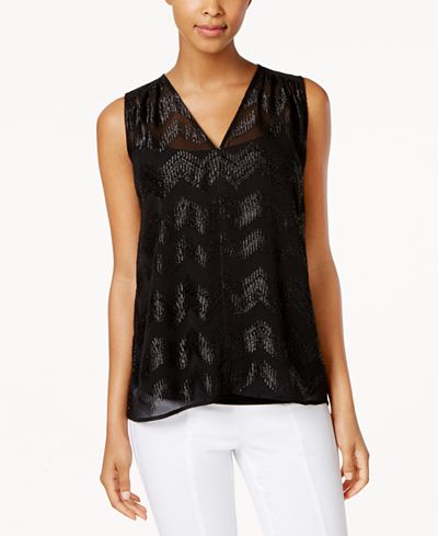 Tommy Hilfiger Metallic Chevron Top
