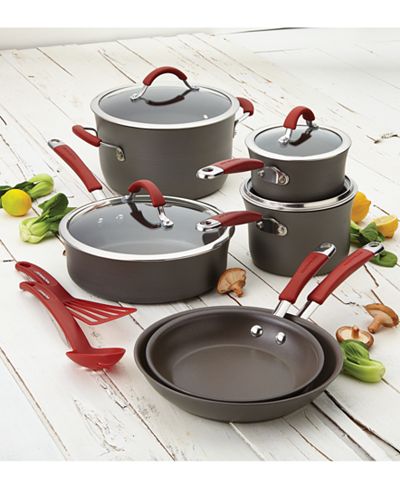 Rachael Ray Cucina Hard-Anodized Nonstick 12-Pc. Cookware Set ...