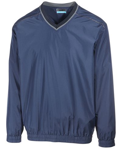 PGA TOUR Men's Elements Long Sleeve V-Neck Piped Windshirt