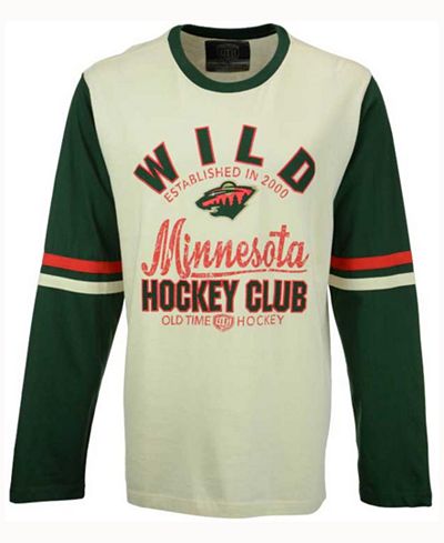 Old Time Hockey Men's Minnesota Wild Chisel Long-Sleeve T-Shirt
