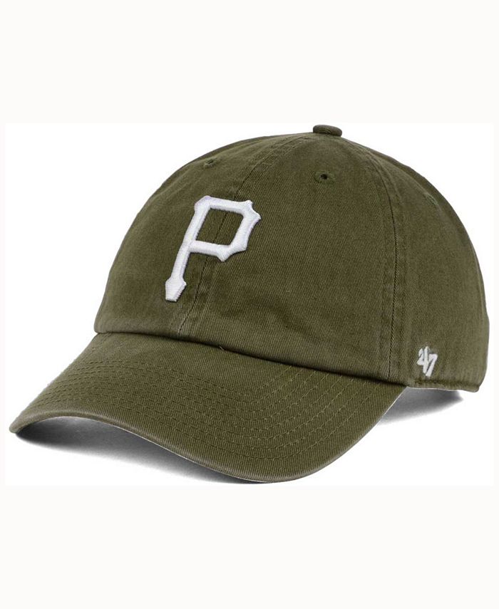 '47 Brand Pittsburgh Pirates Olive White CLEAN UP Cap - Macy's