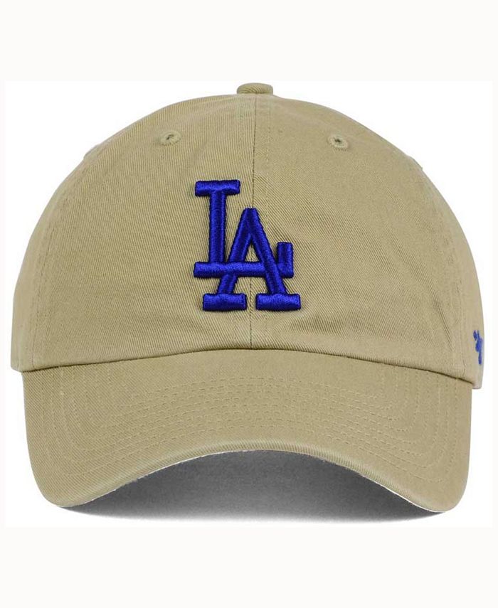 '47 Brand Los Angeles Dodgers Khaki Clean UP Cap - Macy's