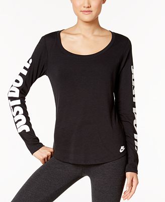 Remover nike just do it long sleeve crop t shirt online dryer