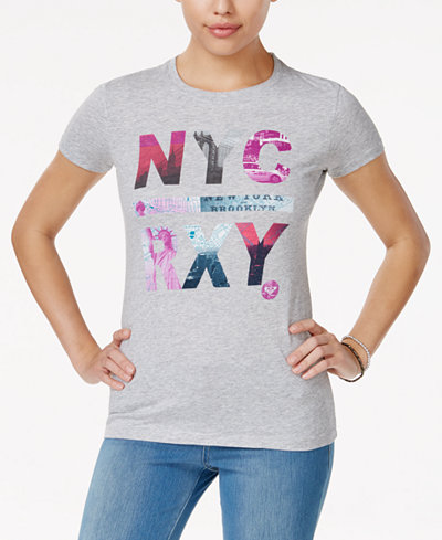 Roxy Juniors' NYC World Graphic T-Shirt