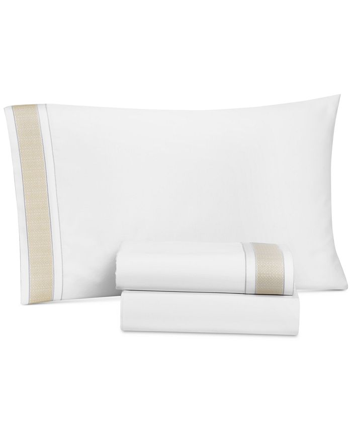 Hotel Collection CLOSEOUT! Woven Accent King/California King Flat Sheet