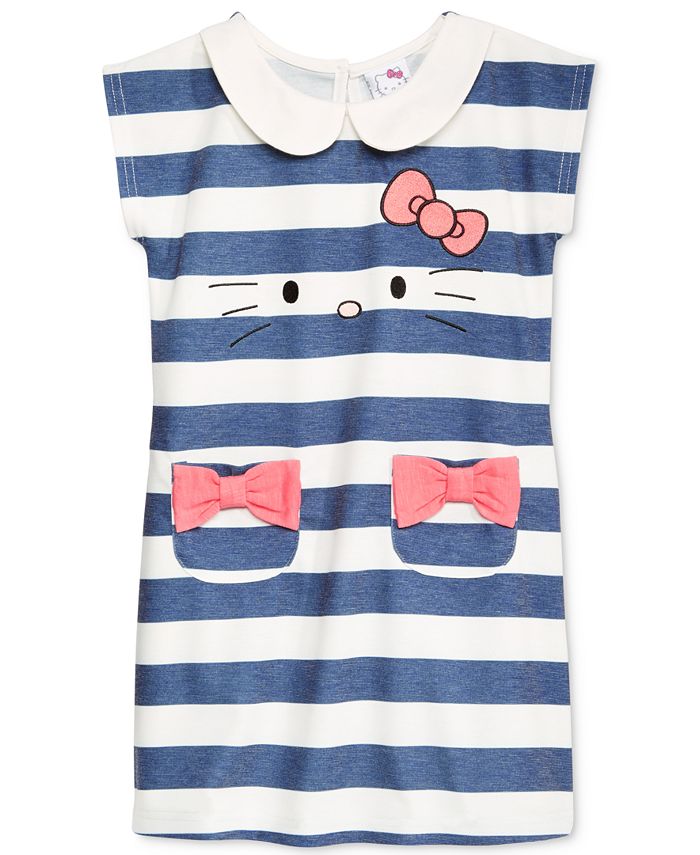 Hello Kitty - Striped Embroidered Dress, Toddler Girls (2T-4T) & Little Girls (2-6X)