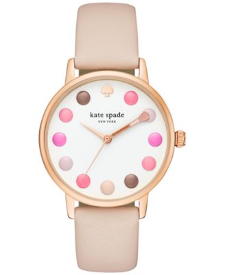 kate spade new york - Women's Metro Vachetta Leather Strap Watch 34mm KSW1253