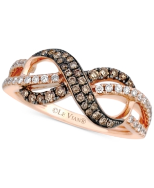 image of Le Vian Chocolatier Diamond Infinity Ring (3/8 ct. t.w.) in 14k Rose Gold