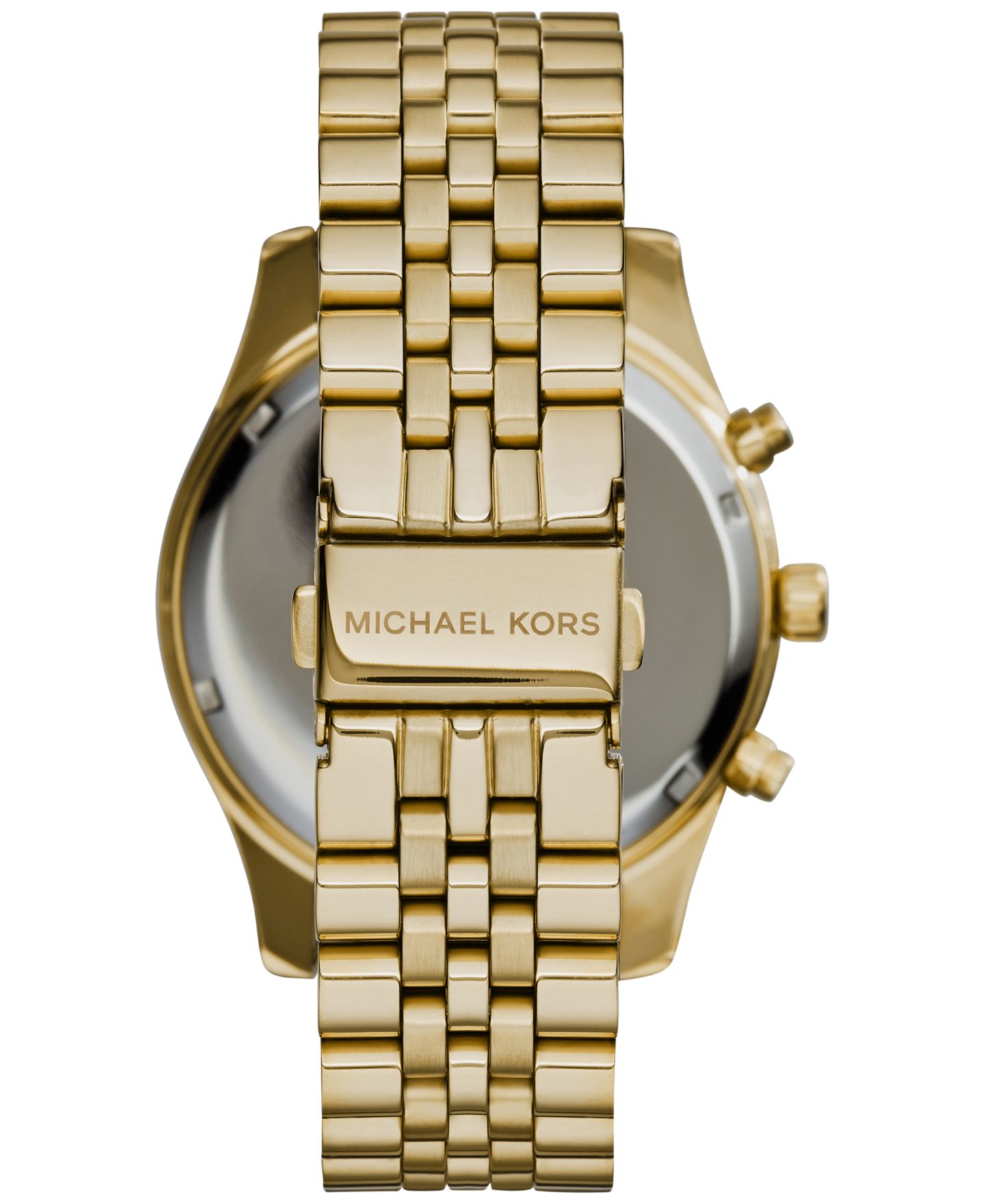 Мужские часы Michael Kors Lexington MK8286, хронограф, сталь цвета золота, 45 мм, цвет: Золотой / Чёрный — фото 4