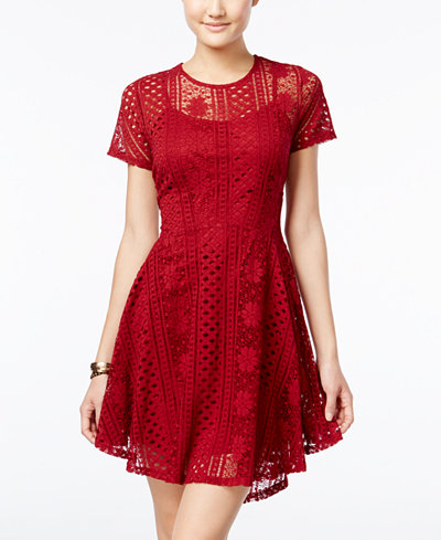 American Rag Lace Fit & Flare Dress, Only at Macy's