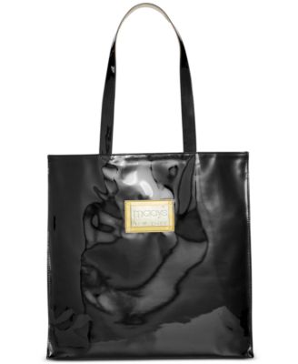 Macy's - Large Patent Tote with Plaque