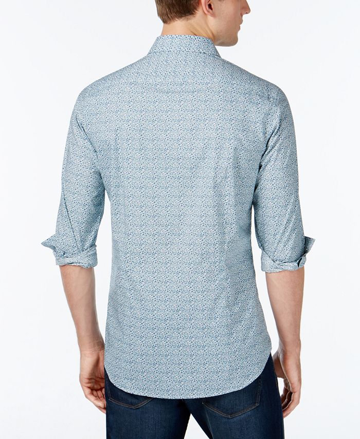 Michael Kors Men's Slim-Fit Bubble-Print Shirt - Macy's