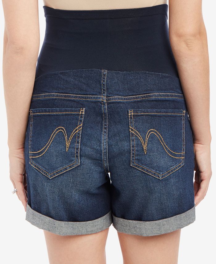 Motherhood Maternity Cuffed Denim Shorts - Macy's