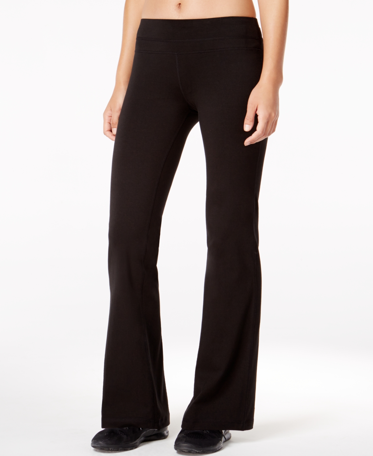 Women's Essentials Flex Stretch Bootcut Yoga Pants with Short Inseam, Created for Macy's - Black