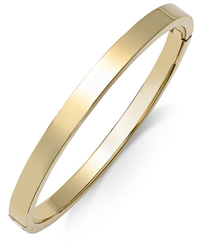 Polished Smooth Bangle Bracelet in Metallic Yellow Ion-Plated Stainless Steel