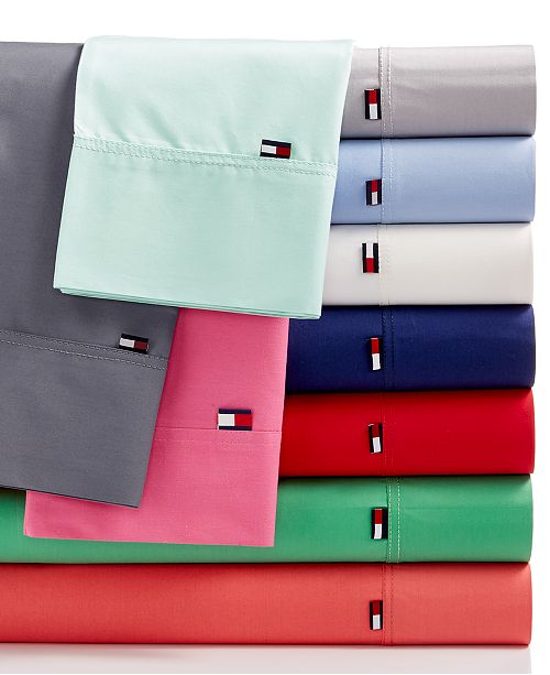 Tommy Hilfiger Closeout Solid Core Pair Of King Pillowcases