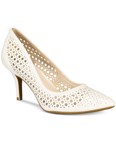 Alfani Women's Step 'N Flex Jennah Perforated Pumps, Only At Macy's