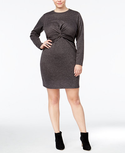 Whitespace Trendy Plus Size Twist-Front Dress