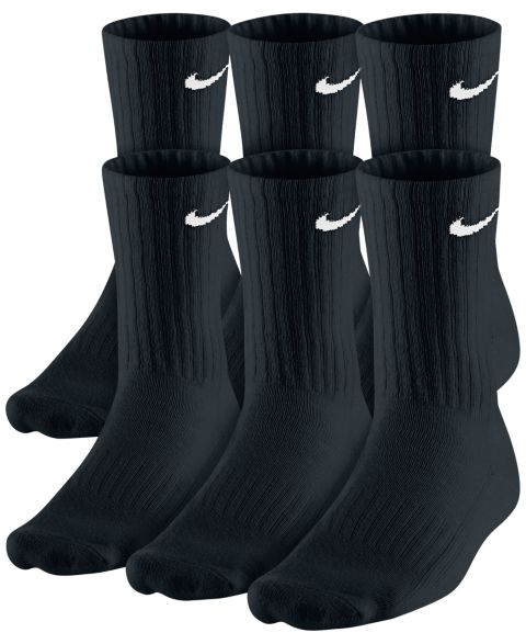 Носки Everyday Cushioned для мужчин, хлопок, 6 шт. — Nike, цвет: Чёрный