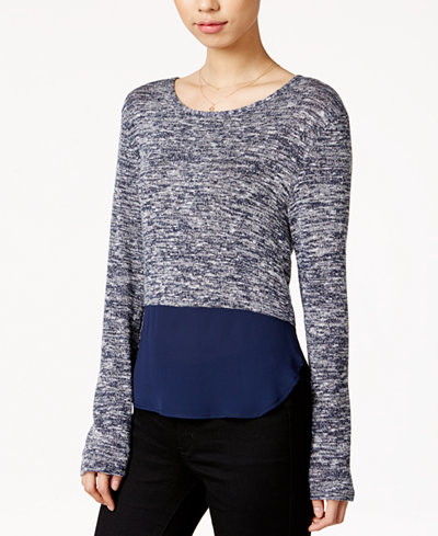 Maison Jules Split-Back Contrast Top, Only at Macy's