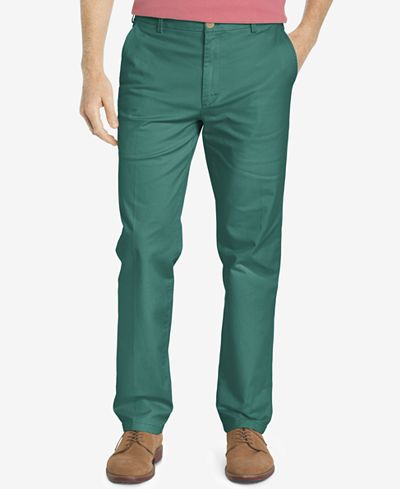IZOD Men's Straight Flat-Front Pants