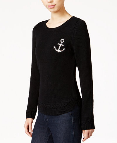 Maison Jules Anchor Patch Sweater