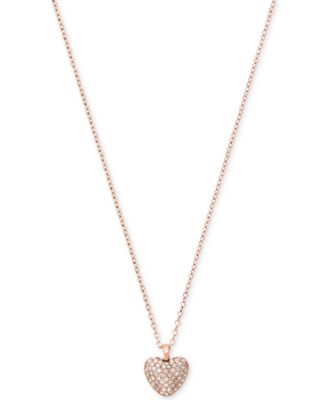 michael kors heart pendant necklace