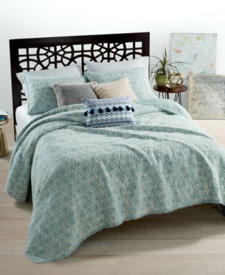 Martha Stewart Collection - Beach Washed Reversible Boardwalk Blue Full/Queen Quilt