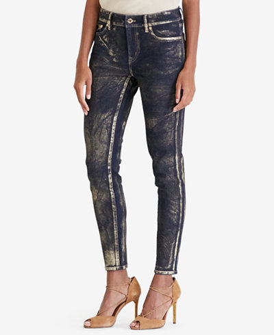 Lauren Ralph Lauren Metallic Skinny Jeans