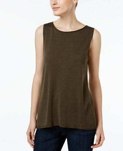 Eileen Fisher Tencel® Boat-Neck Tank Top